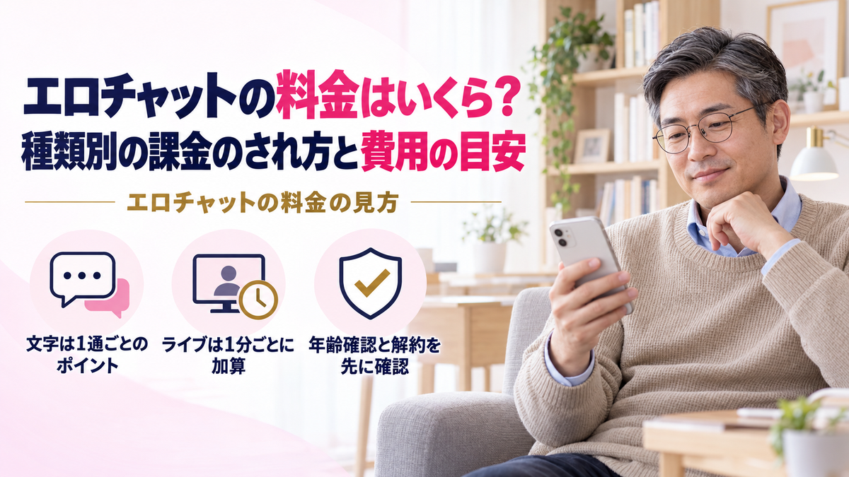 エロチャットの料金はいくら?種類別の課金のされ方と費用の目安