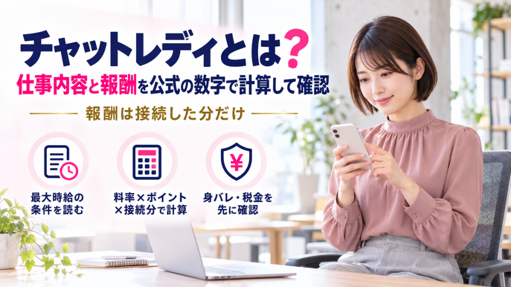 チャットレディとは？仕事内容と報酬を公式の数字で計算して確認