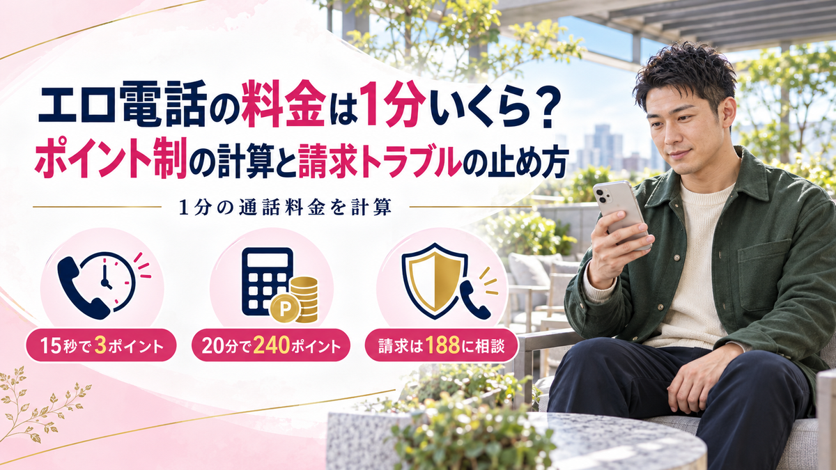 エロ電話の料金は1分いくら?ポイント制の計算と請求トラブルの止め方