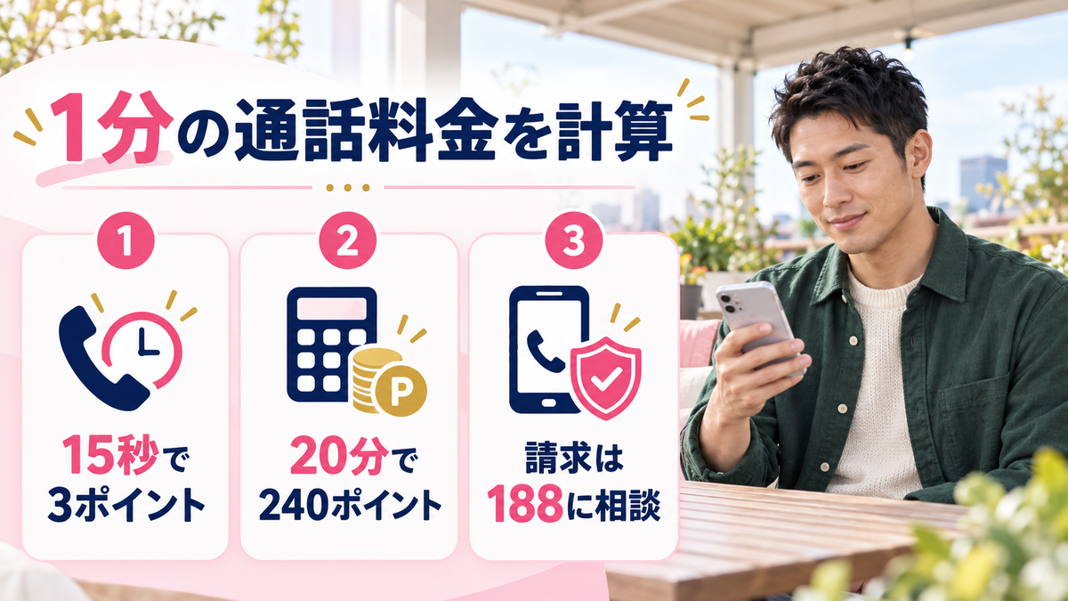 1分の通話料金を計算