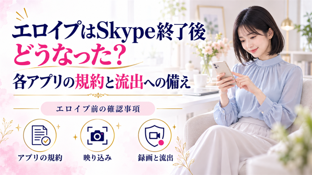 エロイプはSkype終了後どうなった？各アプリの規約と流出への備え