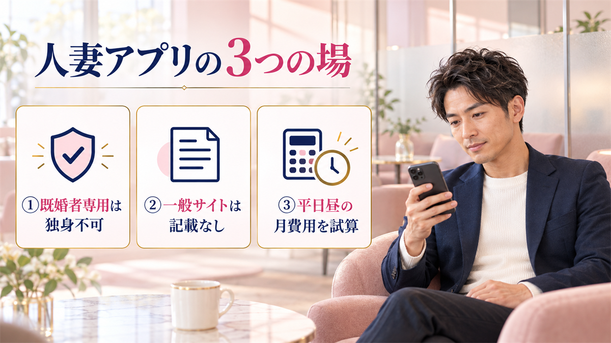 人妻アプリの3つの場