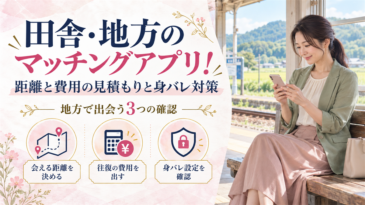 田舎・地方のマッチングアプリ!距離と費用の見積もりと身バレ対策