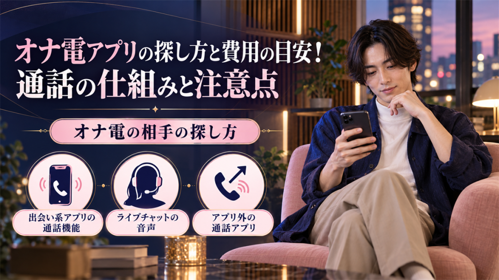 オナ電アプリの探し方と費用の目安！通話の仕組みと注意点