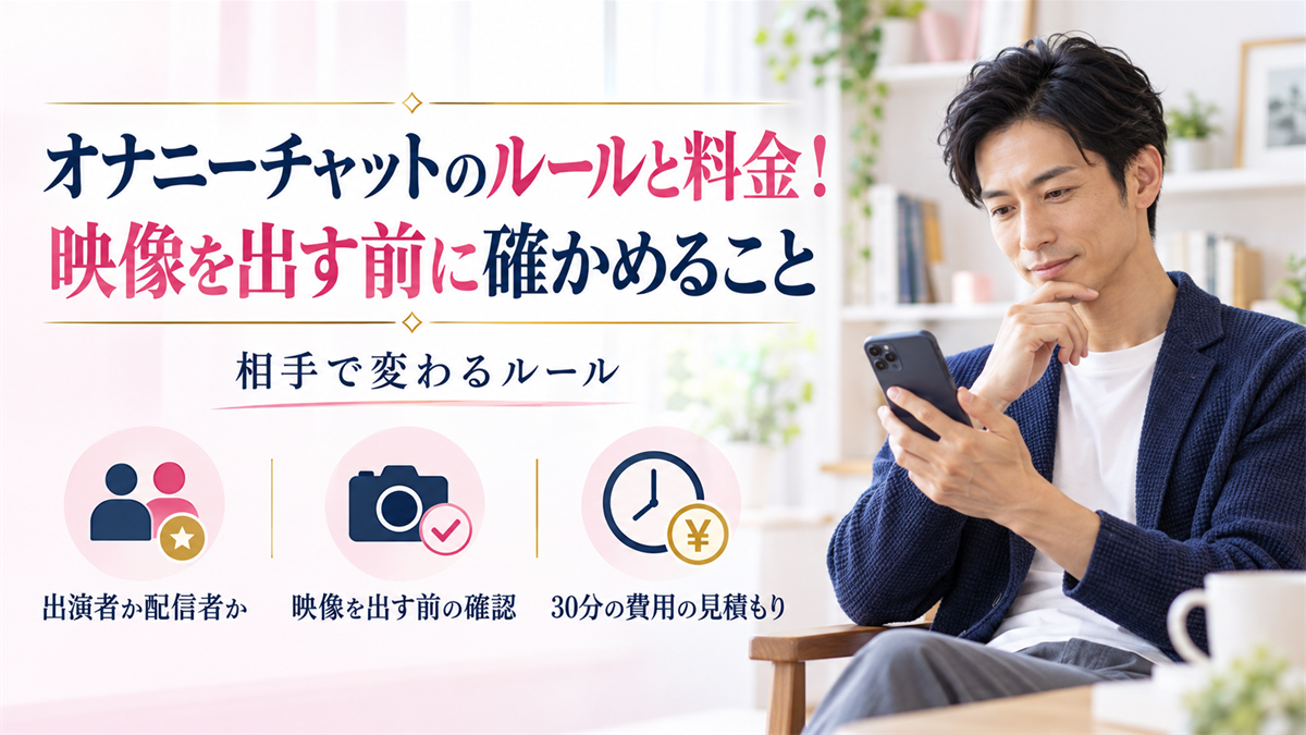 オナニーチャットのルールと料金!映像を出す前に確かめること