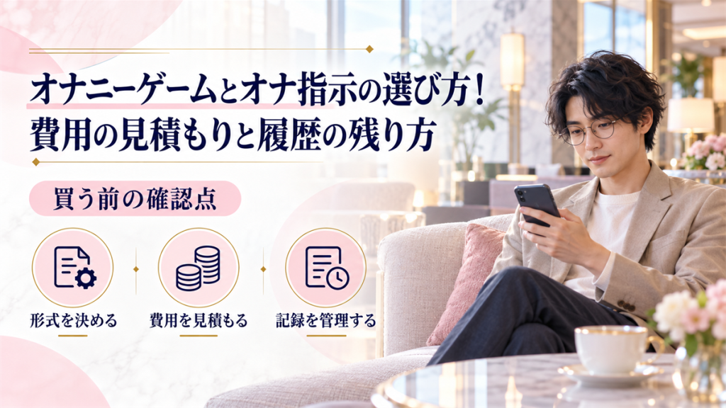 オナニーゲームとオナ指示の選び方！費用の見積もりと履歴の残り方