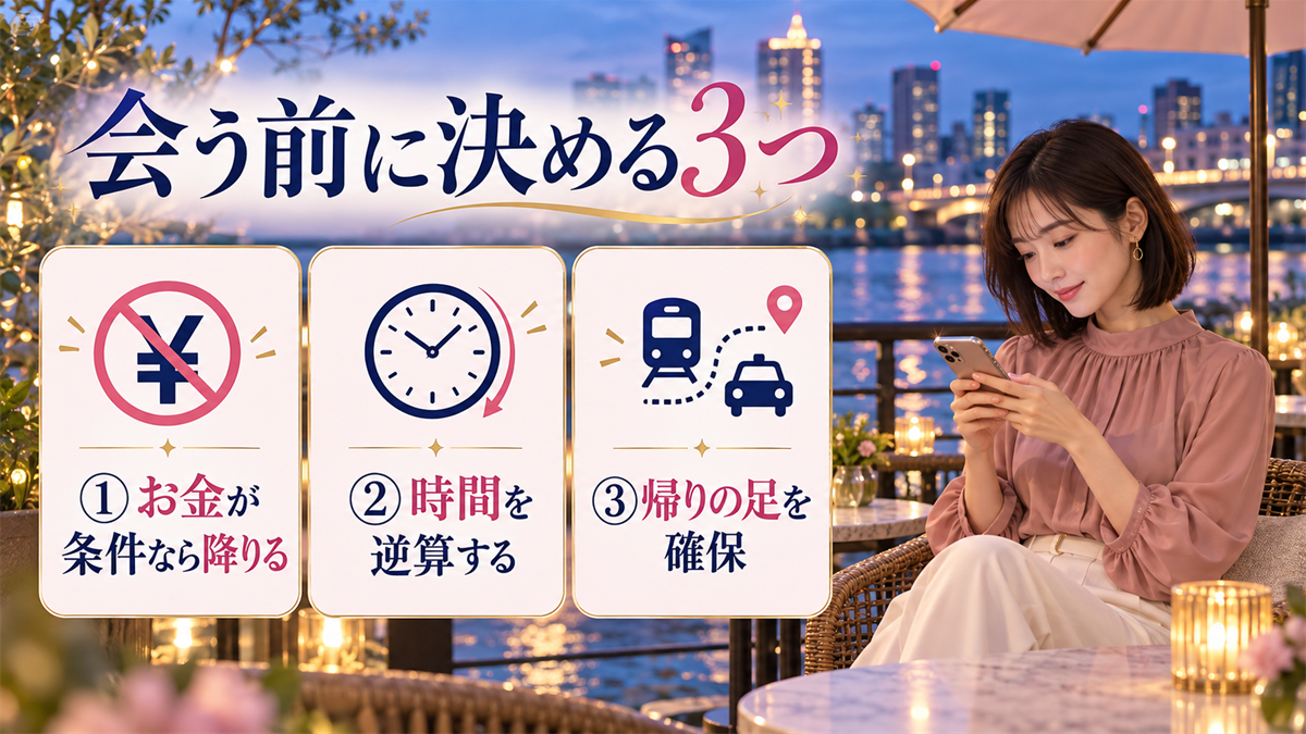会う前に決める3つ