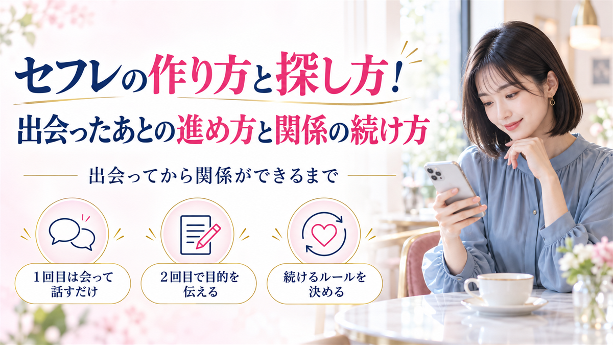 セフレの作り方と探し方!出会ったあとの進め方と関係の続け方