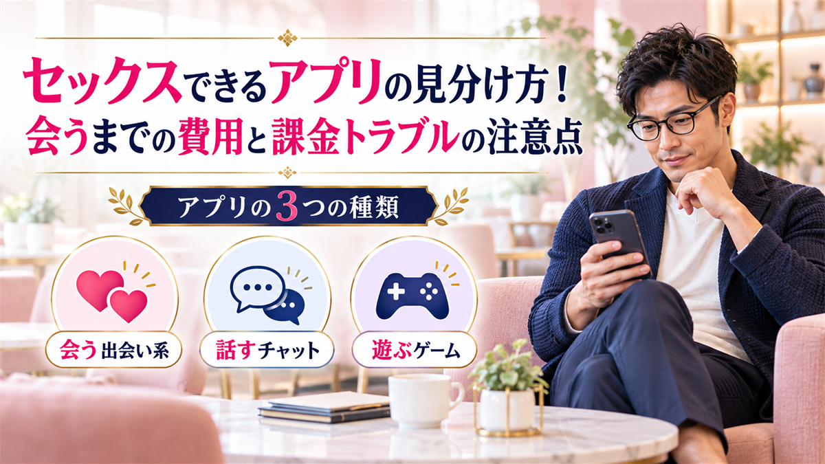 セックスできるアプリの見分け方！会うまでの費用と課金トラブルの注意点