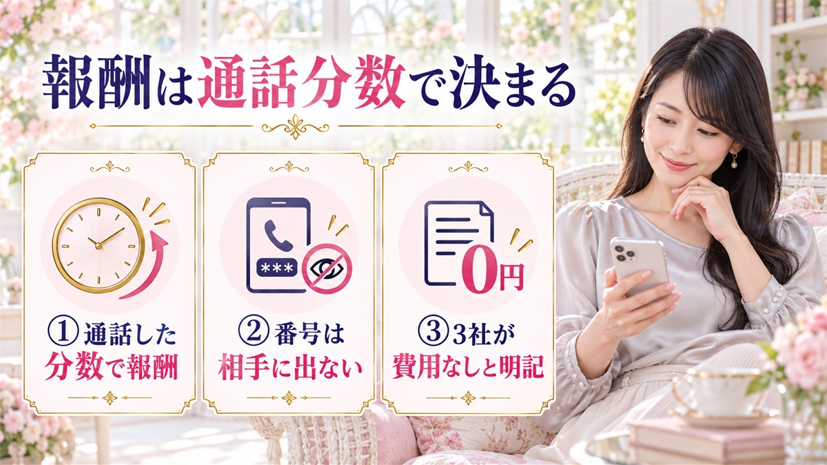 報酬は通話分数で決まる