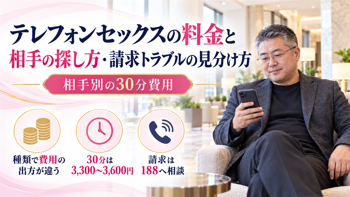 テレフォンセックスの料金と相手の探し方・請求トラブルの見分け方