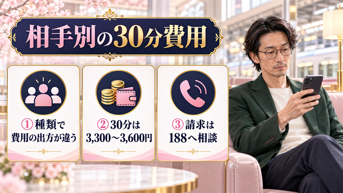 相手別の30分費用